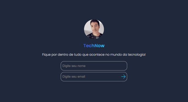 Imagem da Página Inicial do site TechNow